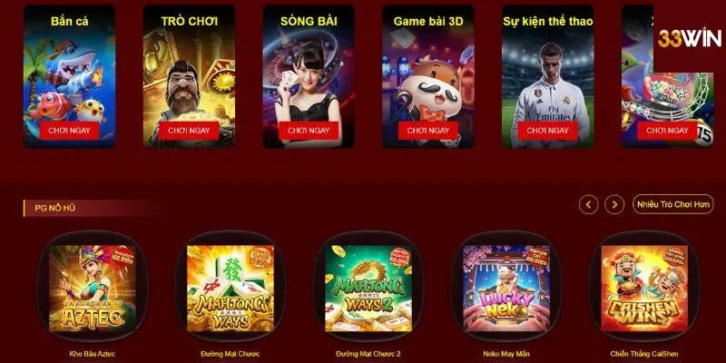 Hệ thống game đa dạng là thế mạnh của thương hiệu