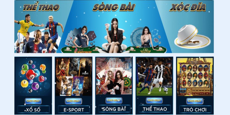 Đa dạng game cá cược với tỷ lệ thưởng chất